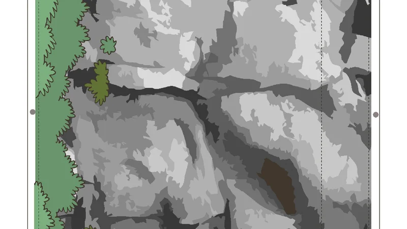 Rocks and Cliffs Model Grey